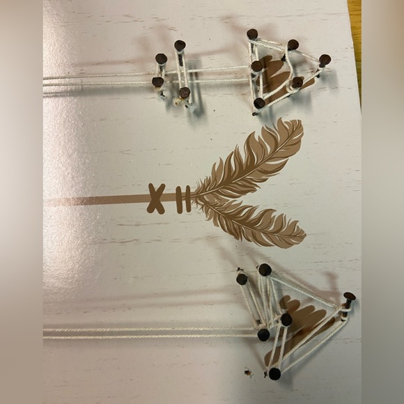 Boho arrows white wall plaque string art decor - Picture 6 of 6